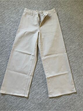 Universal Thread Off-White High-Rise Wide-Leg Pants